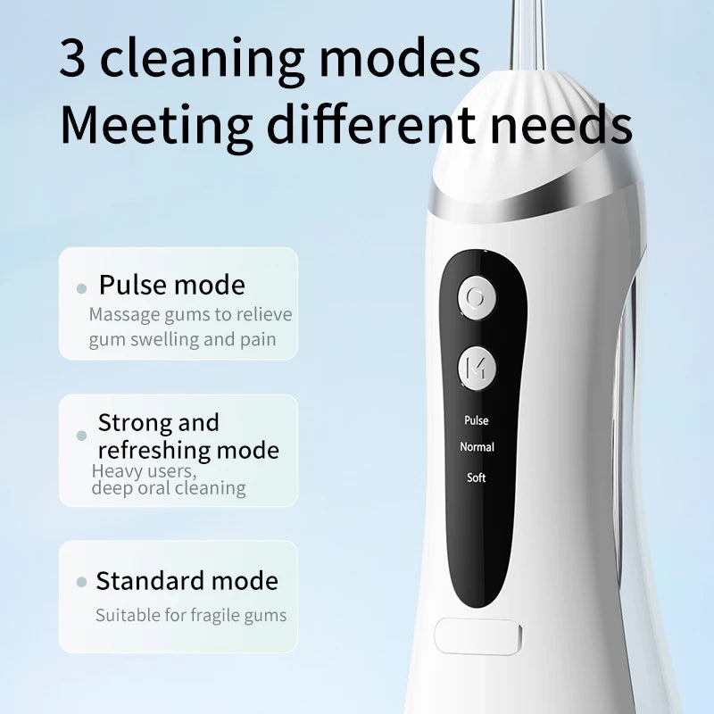 Gleivra HydroClean™ Pro Oral Irrigator – 4 Nozzles, IPX7 Waterproof