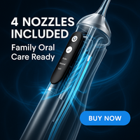 Gleivra HydroClean™ Pro Oral Irrigator – 4 Nozzles, IPX7 Waterproof