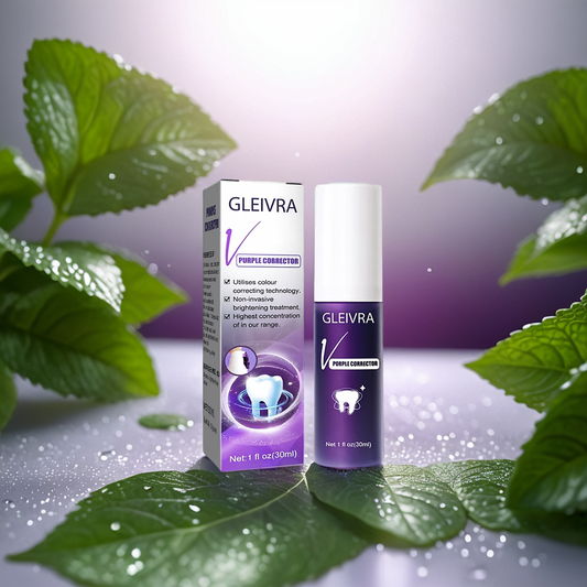 Gleivra LumiCorrect™ Purple Color-Corrector Mousse – Instant Smile Brightening Toothpaste Alternative