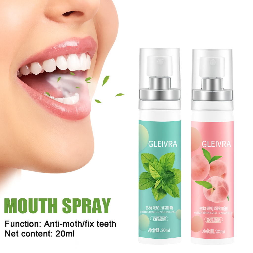Gleivra FreshMint™ & Peach Oral Spray – Instant Confidence Anywhere