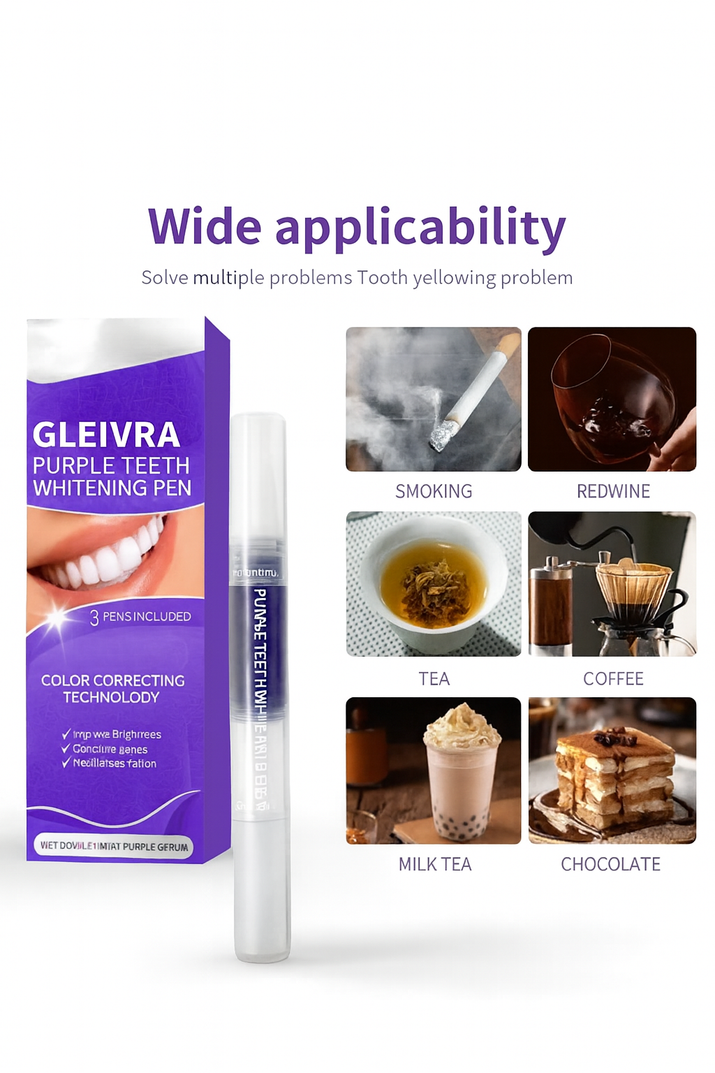Gleivra PurpleGlow™ Instant Whitening Gel Pen