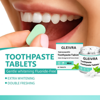 Gleivra FreshTabs™ Mint Toothpaste Tablets – 62 Count Solid Oral Care for Fresh Breath & Stain Removal