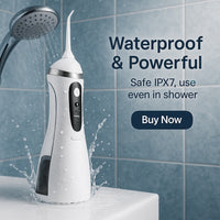 Gleivra HydroClean™ Pro Oral Irrigator – 4 Nozzles, IPX7 Waterproof