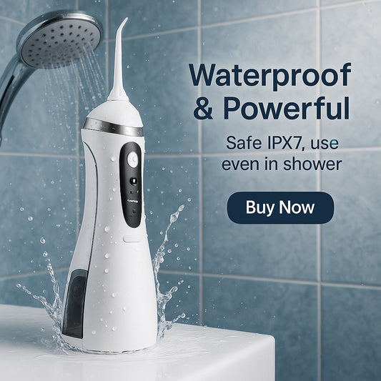 Gleivra HydroClean™ Pro Oral Irrigator – 4 Nozzles, IPX7 Waterproof