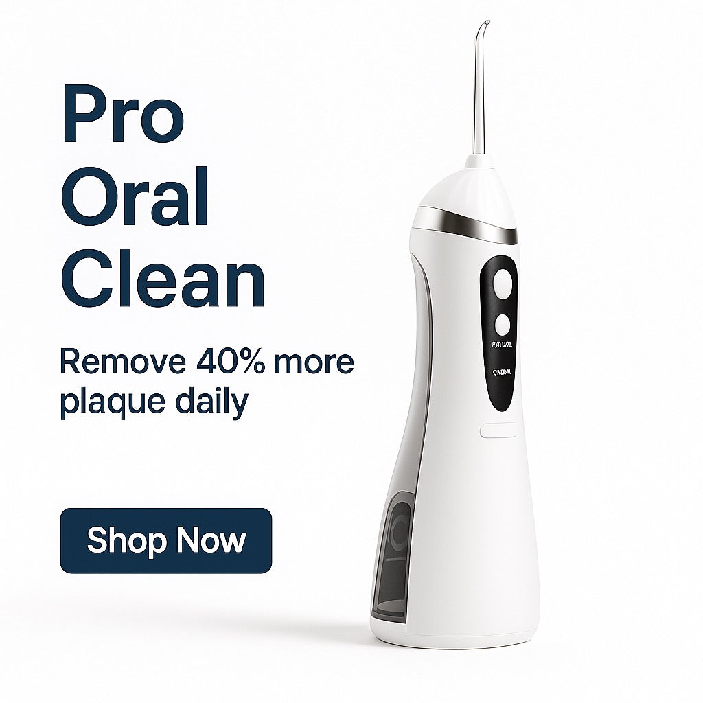 Gleivra HydroClean™ Pro Oral Irrigator – 4 Nozzles, IPX7 Waterproof