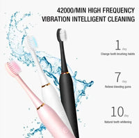 Gleivra SonicFlex™ Rechargeable Toothbrush – 6-in-1 Cleaning Modes
