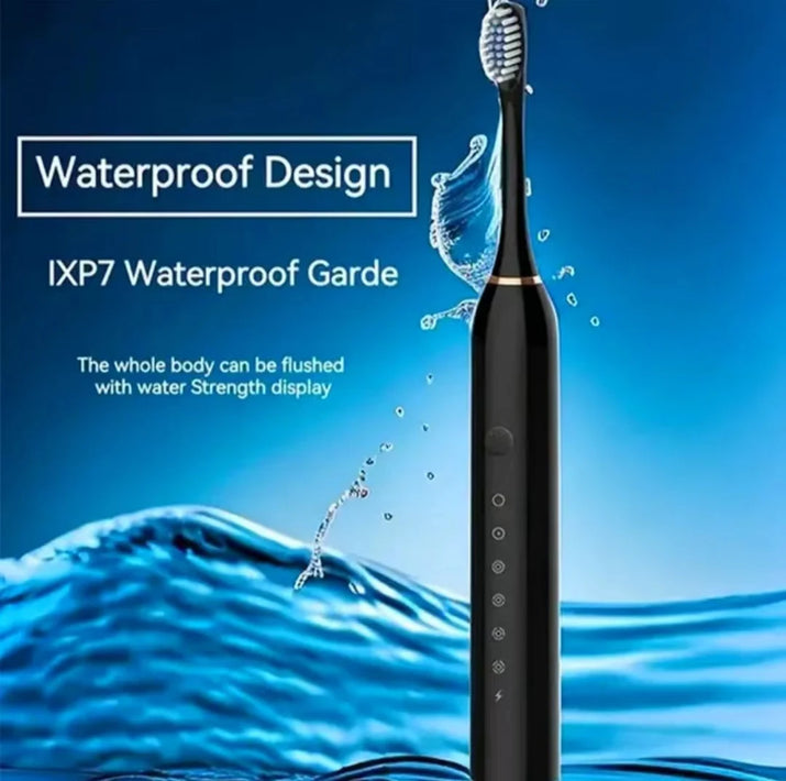 Gleivra SonicFlex™ Rechargeable Toothbrush – 6-in-1 Cleaning Modes