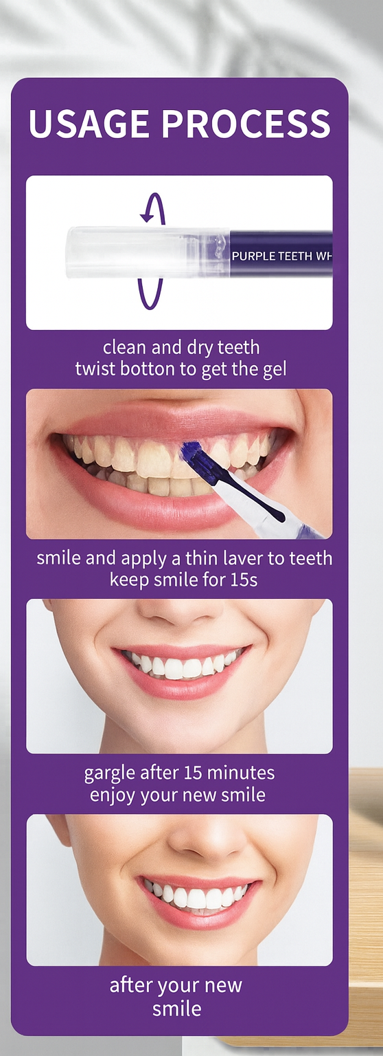 Gleivra PurpleGlow™ Instant Whitening Gel Pen