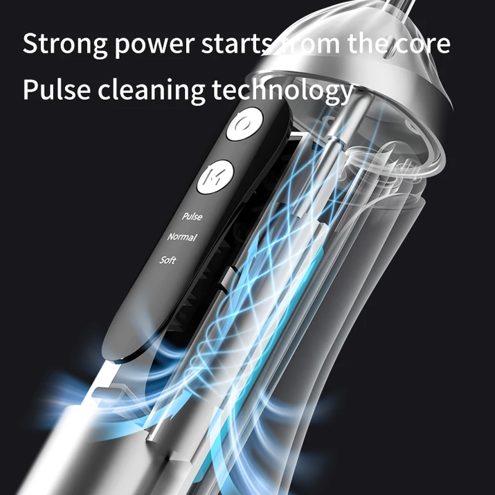 Gleivra HydroClean™ Pro Oral Irrigator – 4 Nozzles, IPX7 Waterproof
